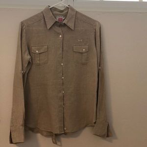 La Martina Linen Shirt with linen belt detail